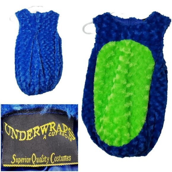 Underwraps Child Costume Size XL Green Blue Pretend Play Dress Up Theater Soft - Picture 8 of 8